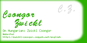 csongor zwickl business card